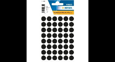 Etiket herma 1869 rond 12mm zwart 240st | 10 stuks