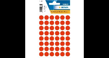 Etiket herma 1866 rond 12mm fluor rood 240st | 10 stuks