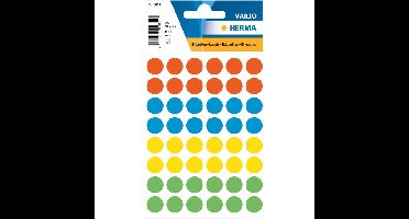 Etiket herma 1851 rond 12mm assorti 240st | 10 stuks
