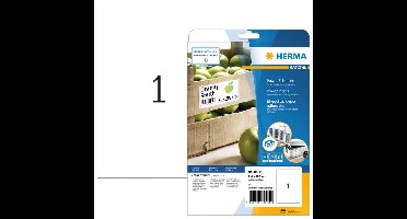 Etiket herma power 10911 210x297mm wit 25st | 32 stuks