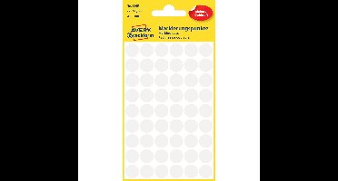 Etiket avery 3145 rond 12mm wit 270st