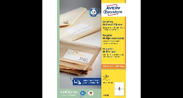 Etiket avery lr3483 105x148mm wit 400st | 5 stuks
