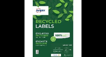 Etiket avery lr7160-100 63.5x38.1mm wit 2100stuks