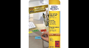 Etiket avery l4790-20 38.1x21.2mm rood 1300stuks