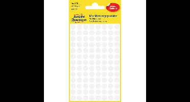 Etiket avery 3175 rond 8mm wit 416st | 10 stuks
