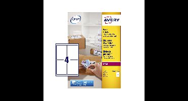 Etiket avery l7169b 99.1x139mm blockout 400stuks