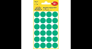 Etiket avery 3006 rond 18mm groen 96st | 10 stuks
