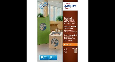 Etiket avery l7106-20 60mm bruin 240st