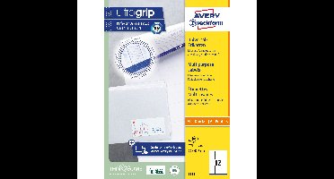 Etiket Avery Zweckform 3661 70x67.7mm wit 1200stuks