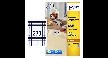 Etiket avery l4730rev 17.8x10mm wit 6750stuks