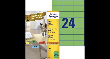 Etiket Avery Zweckform 3450 70x37mm groen 2400stuks