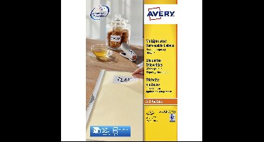 Etiket avery l4731rev-25 25.4x10mm wit 4725stuks