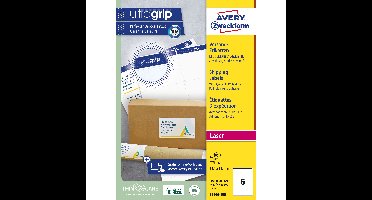 Etiket avery l7166-100 99.1x93.1mm 600st wit