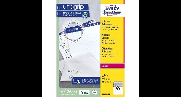 Etiket avery l7651 38.1x21.2mm wit 6500stuks