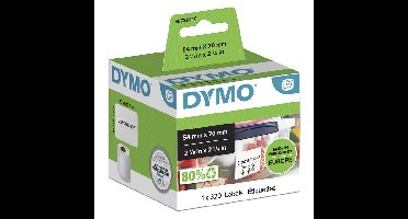 Etiket dymo labelwriter multifunctioneel 54x70 wit | 6 stuks