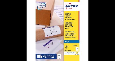 Etiket avery j8162-100 99.1x33.9mm wit 1600stuks