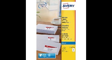Etiket avery j8162-40 99.1x33.9mm wit 640st