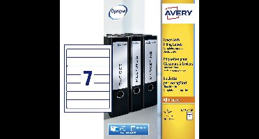 Rugetiket avery smal 39x192mm zelfklevend wit