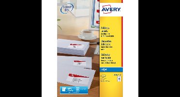 Etiket avery j8163-10 99.1x38.1mm wit 140st
