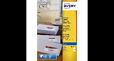 Etiket avery j8160-10 63.5x38.1mm wit 210st