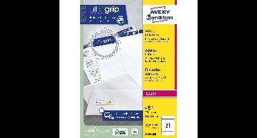 Etiket avery l7160-250 63.5x38.1mm wit 5250st