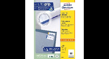 Etiket avery 3650 48x21mm wit 5200st | 5 stuks