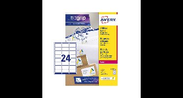 Etiket avery l7159-40 63.5x33.9mm wit 960stuks