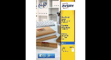 Etiket avery j8567-25 210x297mm a4 tr 25stuks