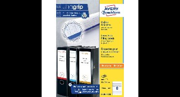 Rugetiket avery smal 34x192mm zelfklevend wit
