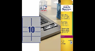 Etiket avery l6012-20 96x50.8mm zi 200st