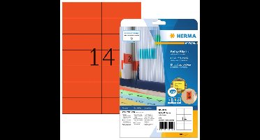 Etiket herma 5059 105x42.3mm verwijderb rood 280st
