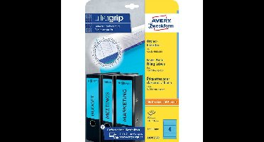 Rugetiket avery breed 61x192mm zelfklevend blauw