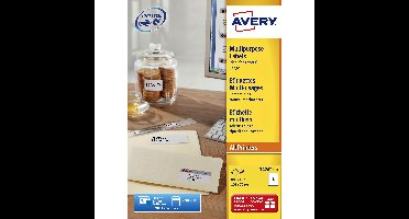 Etiket avery l4745rev-25 96x63.5mm wit 200stuks