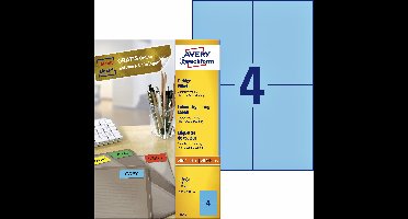 Etiket Avery Zweckform 3457 105x148mm A6 blauw 400stuks
