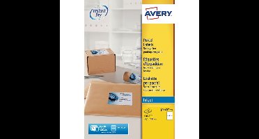 Etiket avery j8169-25 99.1x139mm wit 100st