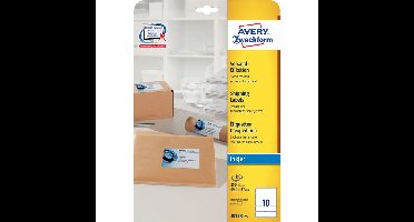 Etiket avery j8173-25 99.1x57mm wit 250st | 5 stuks