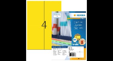 Etiket herma 4396 105x148mm a6 geel 400st