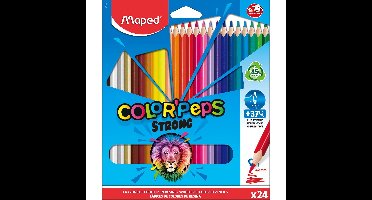 Maped kleurpotlood Color'Peps Strong, 24 potloden in een kartonnen etui