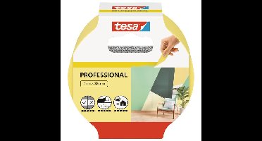Afplaktape tesa prof 25mx38mm geel