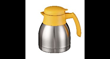 Thermoskan bravilor dubbelwandig 1 liter rvs geel