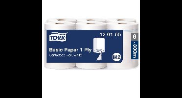 Poetspapier tork m2 universal 1laags 300m wit | 36 stuks