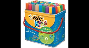 Bic Kids Viltstift Visacolor XL Ecolutions 48 stiften in een metalen doos