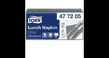 Lunchservet tork advanced vierdevouw grijs
