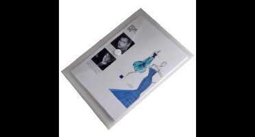 Documentenmap, A4, transparante PP, velcro sluiting, pak van 10 stuks