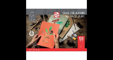 Talens gekleurd tekenpapier, 180 g, ft 21 x 29,7 cm, A4, geassorteerde warme kleuren, blok van 50 vel