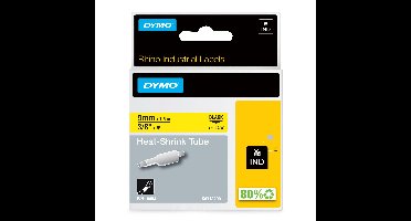 Labeltape dymo rhino industrieel krimpkous 9mm gl