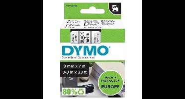 Labeltape dymo labelmanager d1 polyester 9mm wit | 5 stuks