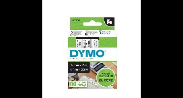 Labeltape dymo labelmanager d1 polyester 6mm wit | 5 stuks