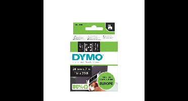 Labeltape dymo labelmanager d1 polyester 24mm zw