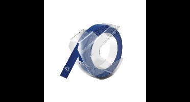 Relieftape dymo embossing vinyl 9mm blauw | 10 stuks